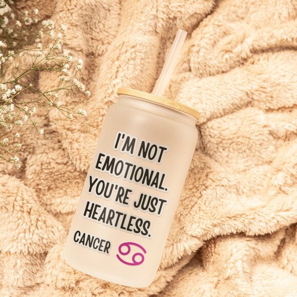 Funny Cancer Tumbler, Zodiac Sign Gift for June July Birthday, Horoscope Cup - Picture 7 of 7